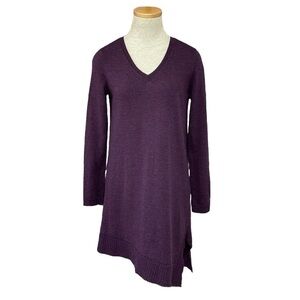 Eileen Fisher Sweater Dress Women's PS Small Petite Wool Knit V-Neck Midi